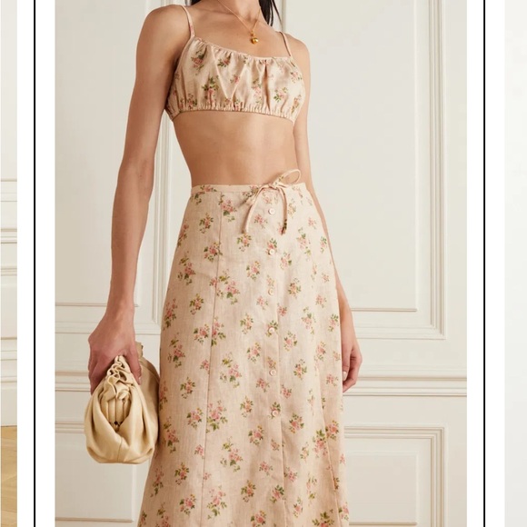 Reformation linen floral set sizer 4 zimmermann style - Picture 1 of 9